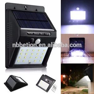 solar motion sensor light 20LED solar motion sensor security light IP65 outdoor solar motion wall light