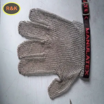 stainless steel metal woven mesh gloves