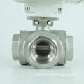 DKV Electric Actuated 3-Way Stainless Steel 304 Ball Valve with Female Thread