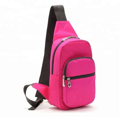 Crossbody Portable Adjustable 600D black Chest Bag