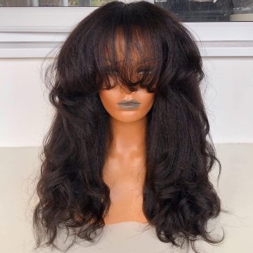 Yaki wavy scalp top wig