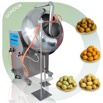 Máquina de recubrimiento de chocolate de acero automático para el pulido de dulces de maní de azúcar de almendras