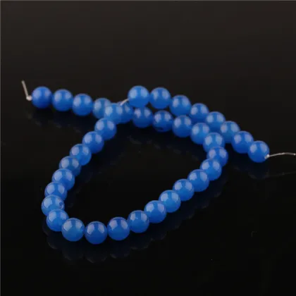 2018 Wholesale pink chalcedony loose bead pink jade loose bead