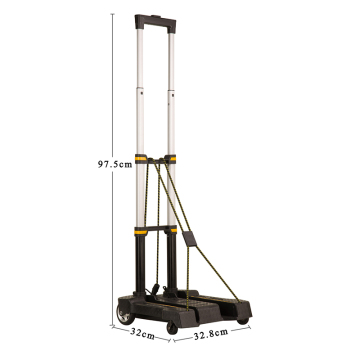 Portable Foldable Luggage Cart: Lightweight Shopping Trolley Hand Truck