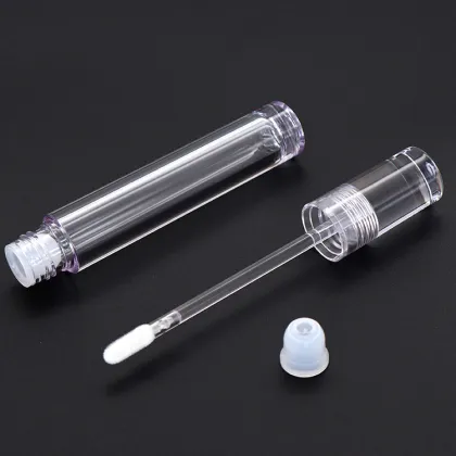 Round Transparent Lip Glaze Empty Tubes - Cosmetics Packaging in Stock