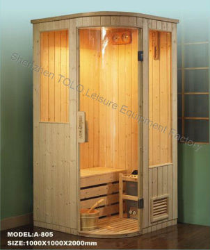 Dry Steam Sauna Cabins , Electric Pine / Cedar / Hemlock Sauna Rooms