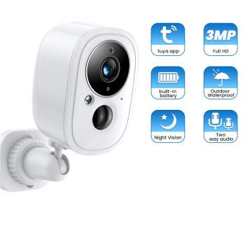 Tuya Smart WiFi CCTV Camera 3MP - Alexa & Google Home Compatible