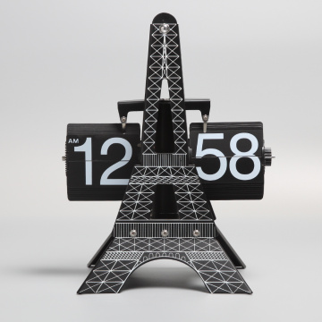 Horloge Flip Design Tour Eiffel avec Cartes Automatique