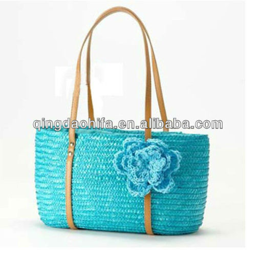 HIFA Fashion Wheat Straw Handbag Designer Straw Beach Bag