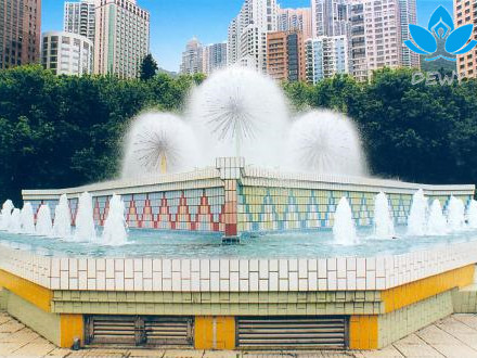 modern water fountain