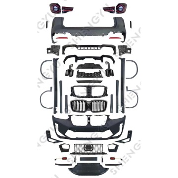 Auto Body System for BMW X3 G01 G08 2018-2021: Front and Rear Bumper, Grille, Taillights, Rear Diffuser with Exhaust Pipe