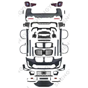 Auto Body System for BMW X3 G01 G08 2018-2021: Front and Rear Bumper, Grille, Taillights, Rear Diffuser with Exhaust Pipe