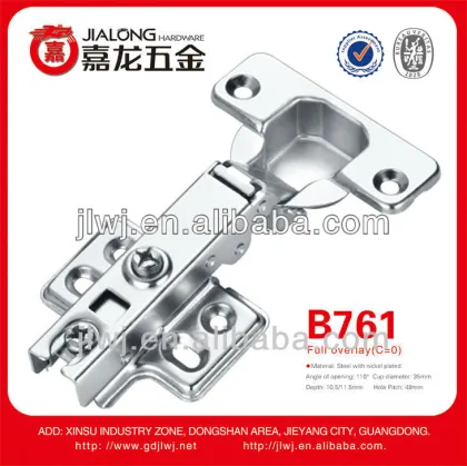 Slide on hydraulic soft close hinge