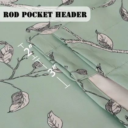 Vintage Birds Pattern Valance Curtain