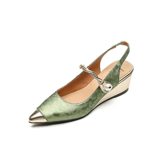 Sandals Women's Wedges High Heel Pointed Toe Pumps