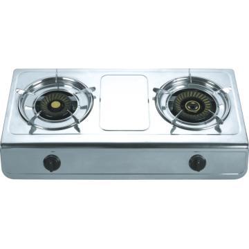 Table gas stove with 2 burners