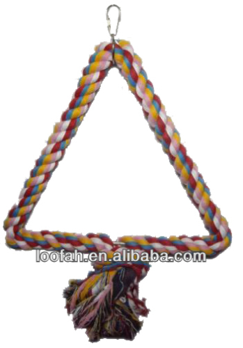 triangle cotton rope toy for birds