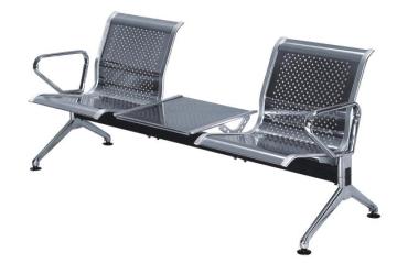 Stainless steel airport chair with table