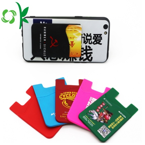 Adhesive Printed Cell Phone Sticker Silikon Card Holder