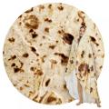 Lustige Flanelldruckrunde Food Tortilla Wurfdecke