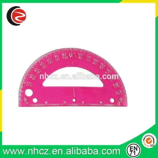 plastic semicircle ruler