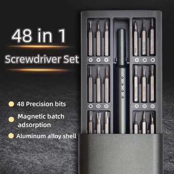 Screwdriver set 48 screwdriver bits head watch computer mobile phone eye maintenance precision screwdriver kit