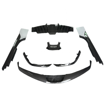OEM Style Dry Carbon Fiber Ferrari SF90 Body Kit: Front Lip, Bumper Vents, Rear Diffuser, and Side Skirts