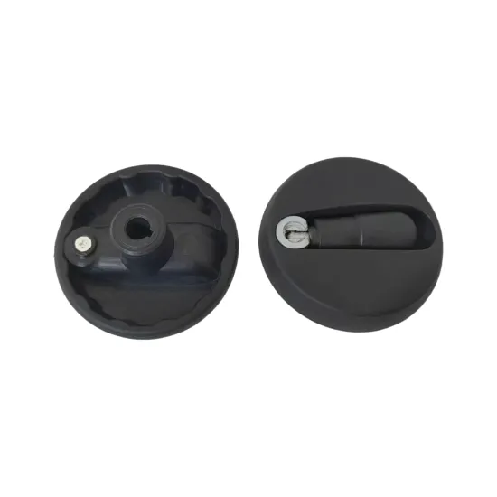 Solid Full Spoke Nylon Mechanical Industrial Equipment Handwheel with Folding Handle