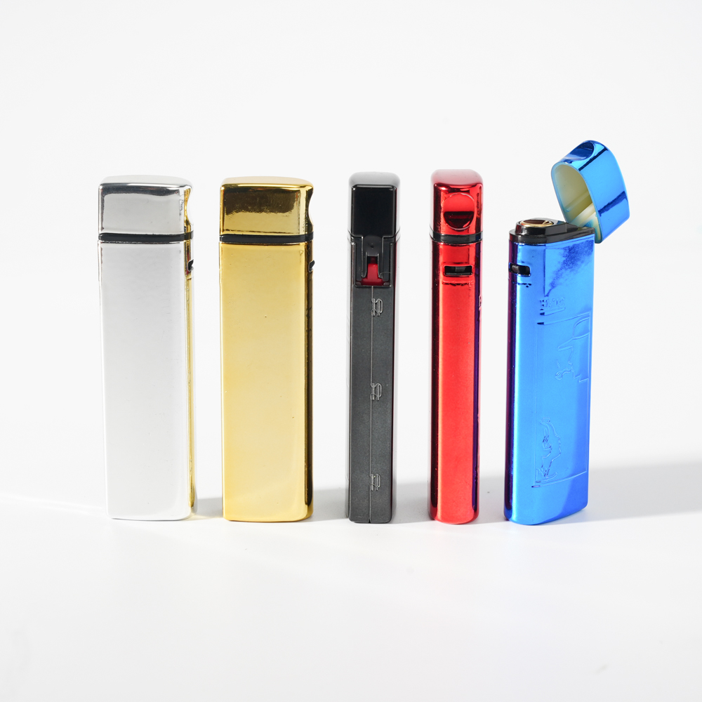 Flip-Top Relief Metal Cover Jet Flame Lighter