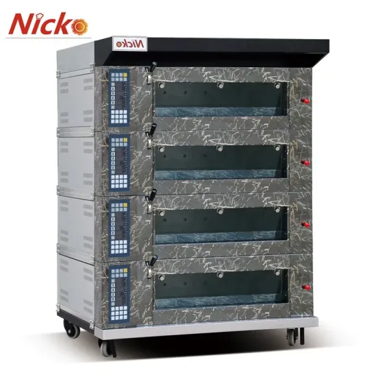 4 Deck 8 Trays Deck Oven Baking Machine Commercial Bakery Equipment Pizza Oven Baking Oven