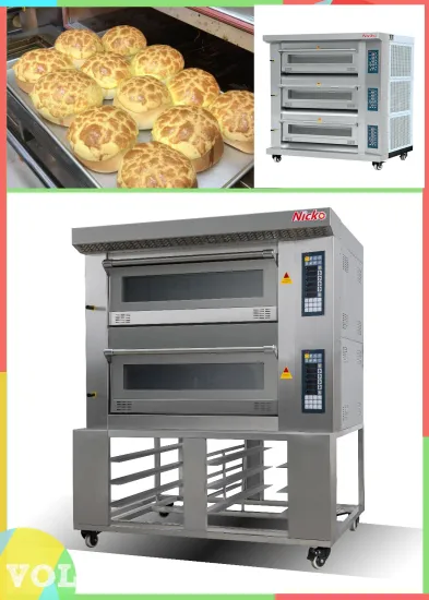 3 Decks 6 Trays Electric Deck Oven for Bread Maker