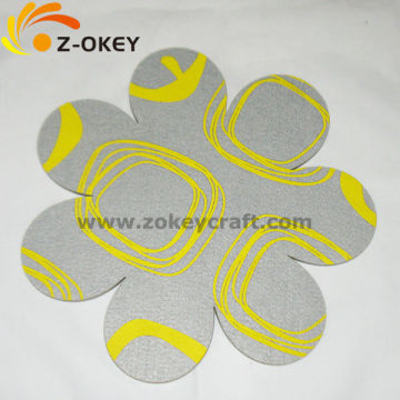 hexagonal printing non woven heat insulation pan protectors,pan mats