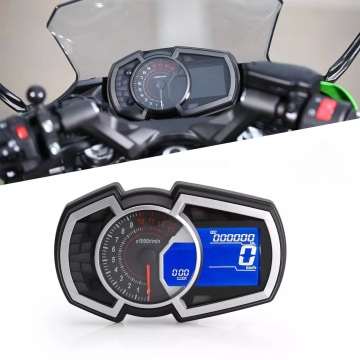 Universal LCD Motorcycle Gauge for 1, 2, 4 Cylinder - Race Speedometer and Odometer