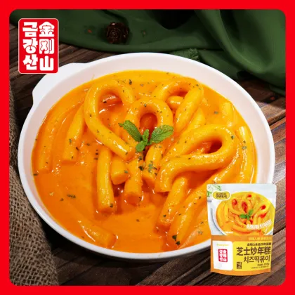 Cheese stir fried rice cake