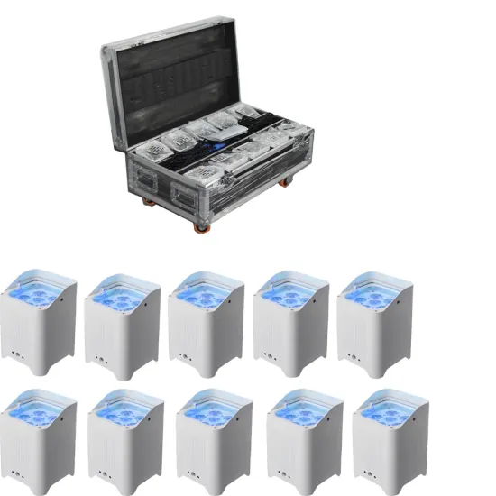 6 x 18W Battery Wireless RGBWA+UV Wedding Party DJ Lights - Stage Rechargeable Uplights Pack of 10 with Case
