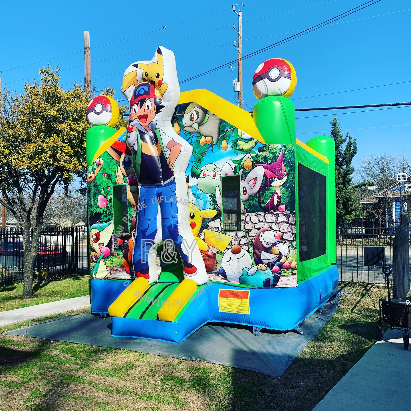 Moonwalk Commercial Inflatable Pokemon Bounce House, High Quality ...