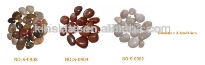 Polished natural snow white pebble stone