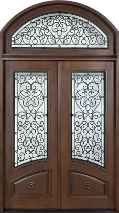Luxury Custom Villa Big Solid Wood Modern Front Entrance Door with Smart Lock