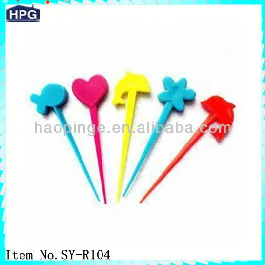 Colorful Plastic Fruit Pick&Stick