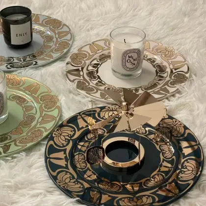 Inspired Art Theme Tableware with Dunhuang Circular Patterns