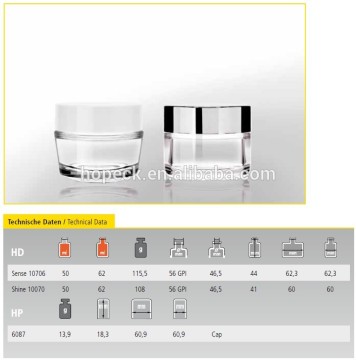 glass cosmetic jar 50ml
