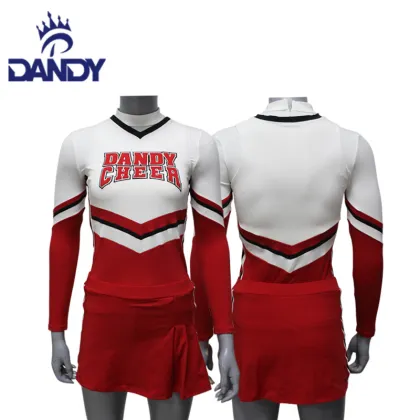 Spakle Mesh Fabric Little Girls Cheer Uniforms