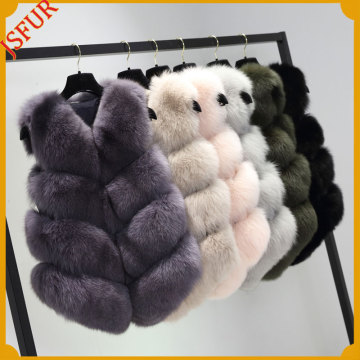 Luxury top quality new design hot sale real fox fur vest