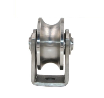 SUS201 U Groove Wheels Pulley Drawer Sliding Gate Castor Roller 73x30mm