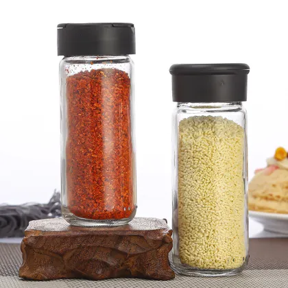 120g Glass Spice Jars with Shaker Lids: Round Spice Bottles for Seasoning and Spices