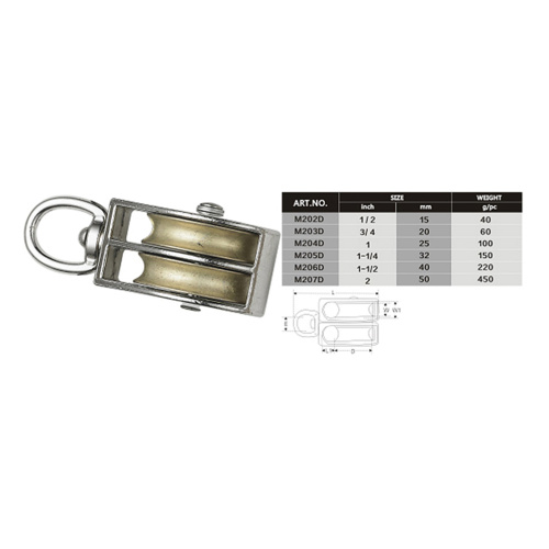 Pulley With Metal Bracket and Nylon Wheels