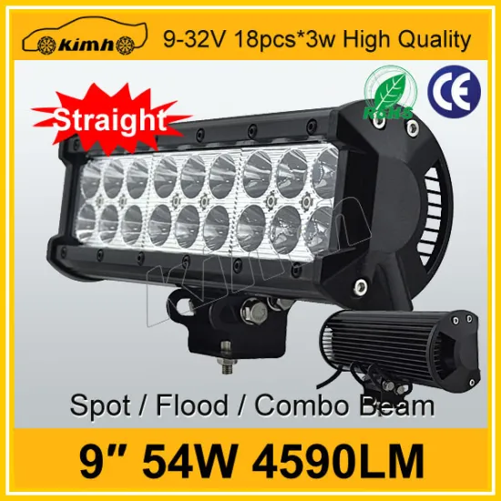 9-32v DC headlight type 9" 12v led flood light bar 54w