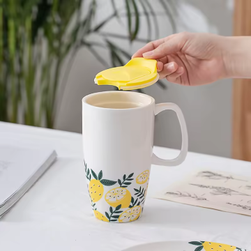 Ceramic Mug with PP Lid - Customized Design for Home, Office, Shop, and Gifts