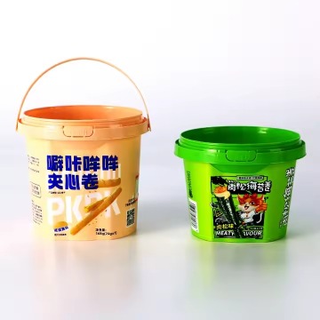 Plastic Butter With Handle Sealed Biscuit Bucket