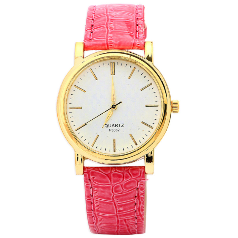 Simple Style Women Leather Wrist Watch
